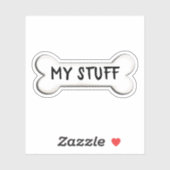 犬の骨の形 シール (シート)