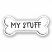 犬の骨の形 シール (正面)