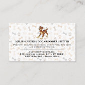 犬の骨の手のパターン | ハッピードギー | QRコード 名刺 (裏面)