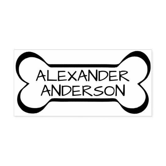 犬の骨をパーソナライズ ラバースタンプ (インプリント)