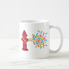 犬の骨を持つ消火栓 コーヒーマグカップ