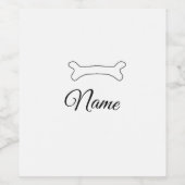 犬の骨を追加する犬の名前の写真カスタムパーソナライズされた ワインラベル (シングルラベル)