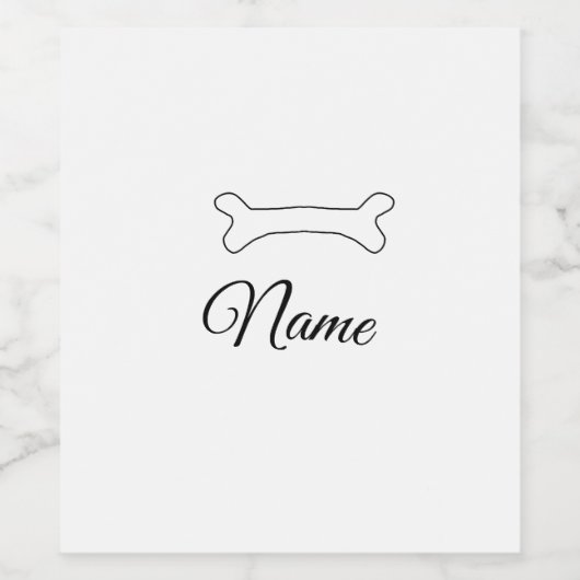 犬の骨を追加する犬の名前の写真カスタムパーソナライズされた ワインラベル (シングルラベル)