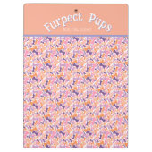 犬の骨ペットサービスエプロン クリップボード (裏面)