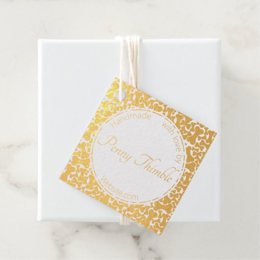 犬の骨ペットサービスフォイルメッセージカード フェイバータグ (箱)