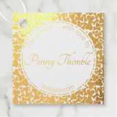 犬の骨ペットサービスフォイルメッセージカード フェイバータグ (正面)