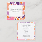 犬の骨ペットサービス スクエア名刺 (正面/裏面)