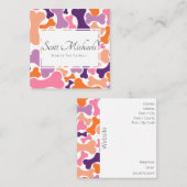 犬の骨ペットサービス スクエア名刺 (正面/裏面)