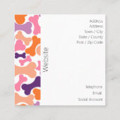 犬の骨ペットサービス スクエア名刺 (裏面)