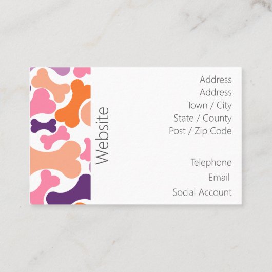 犬の骨ペットサービス 名刺 (裏面)