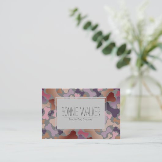 犬の骨ペットサービス 名刺 (スタンド正面)