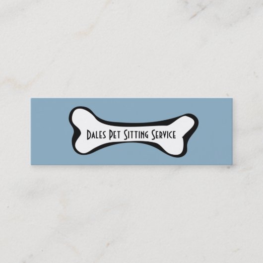 犬の骨ペットビジネス スキニー名刺 (正面)