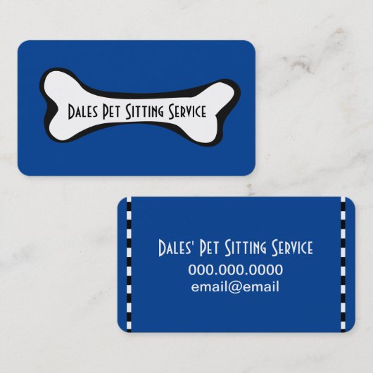 犬の骨ペット 名刺 (正面/裏面)