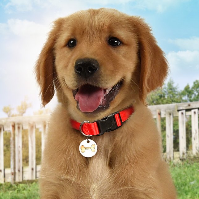 犬の骨モノグラムパーソナライズされたID犬ラベル ペット　ネームタグ (クリエイターアップロード済み)