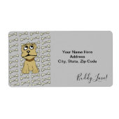 犬の骨ラベル ラベル (正面)