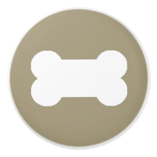 犬の骨 セラミックノブ (正面)