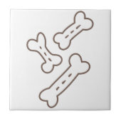 犬の骨 タイル (正面)