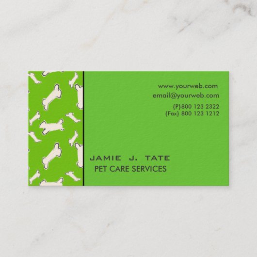 犬の骨 名刺 (正面)