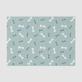 犬の骨、子犬のパーティー、青と緑 薄葉紙