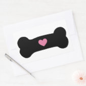 犬の骨 長方形シール (封筒)