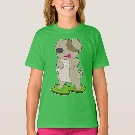 犬の骨 Tシャツ (正面)