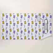 犬の骨PYグラフィティスタイル名ビーチタオル ビーチタオル (正面)