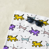 犬の骨PYグラフィティスタイル名ビーチタオル ビーチタオル (インサイチュ)