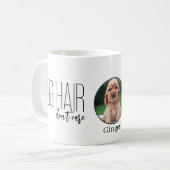 犬の髪の写真気には犬の恋人ママ コーヒーマグカップ (正面左)