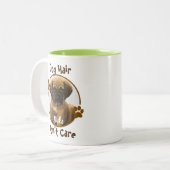 犬の髪はパーソナライズマ気にグではない ツートーンマグカップ (正面左)