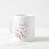 犬の髪は私のグリッターマ名門私立校風のグy2k美学 コーヒーマグカップ (正面左)