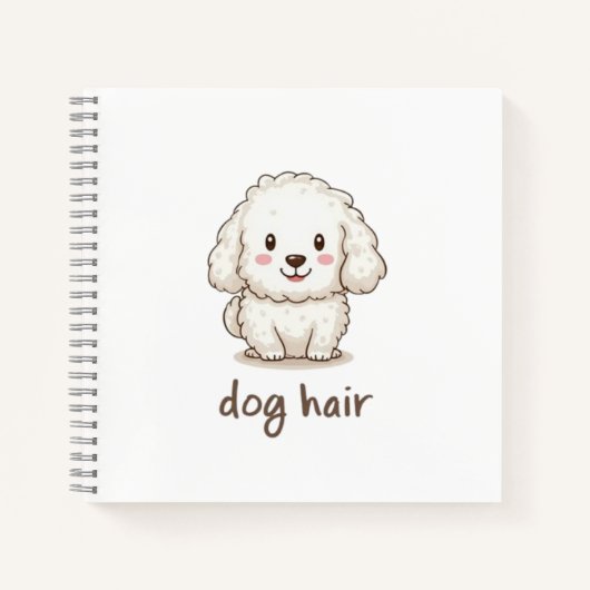 犬の髪は、犬の愛気にのためのノートでおもしろいは行わない ノートブック (正面)