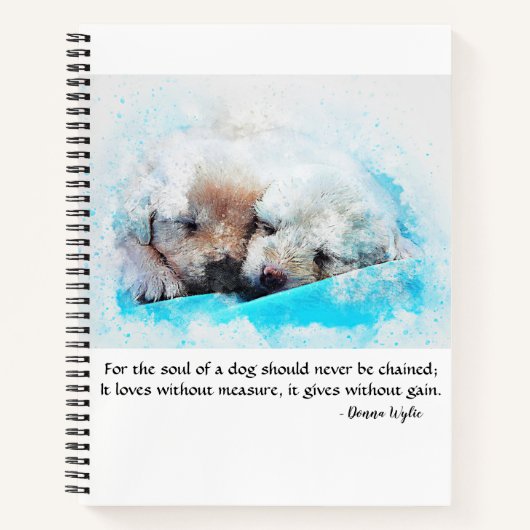 犬の魂 – 子犬 ノートブック (正面)