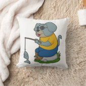 犬の魚釣りフィッシャーフィンシングロッド クッション (ブランケット)