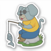 犬の魚釣りフィッシャーフィンシングロッド シール (正面)