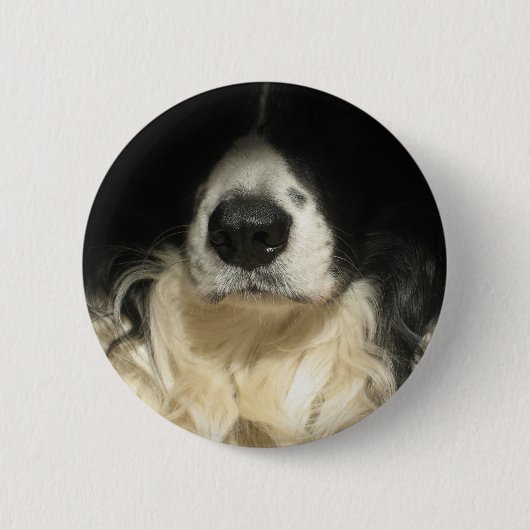 犬の鼻が近い 缶バッジ (正面)