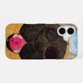 犬の鼻とラズベリーの携帯ケース iPhone 16ケース (裏面横)