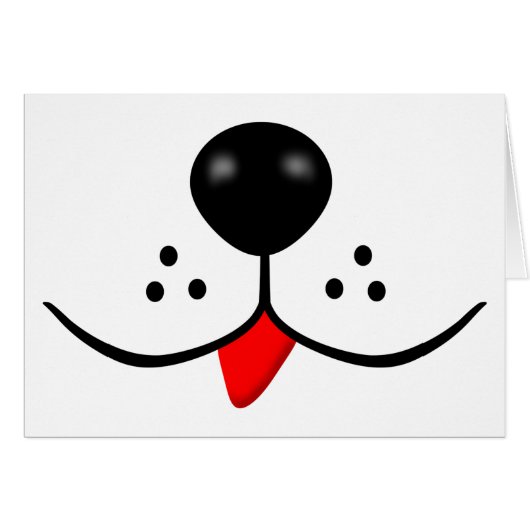 犬の鼻と口のカード (正面横)