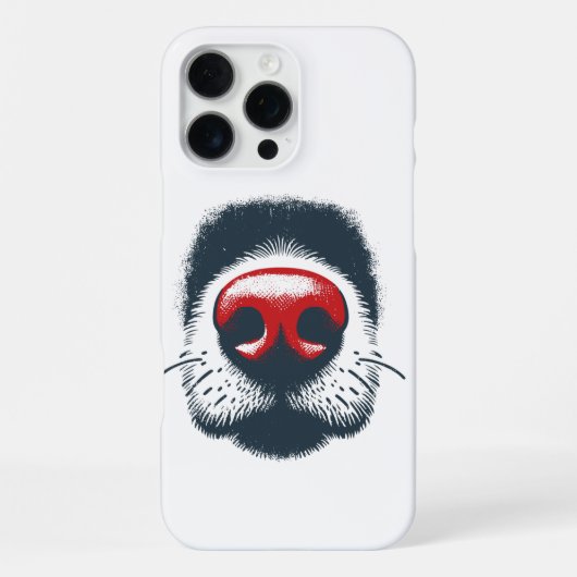 犬の鼻のクローズアップ iPhoneケース (裏面)