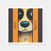 犬の鼻 スタンダードカクテルナプキン (正面)