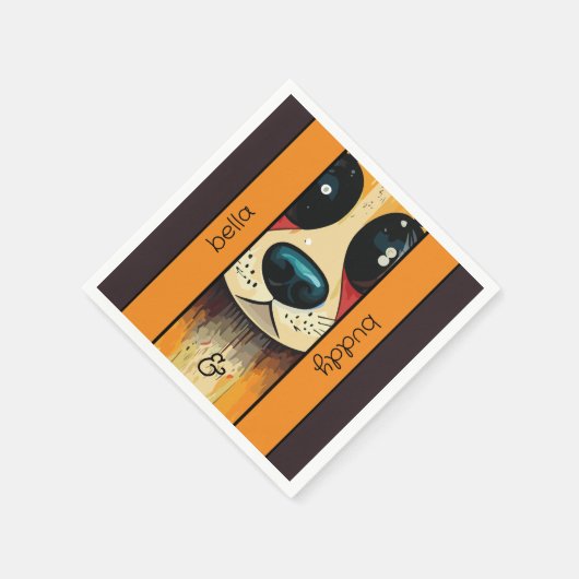 犬の鼻 スタンダードカクテルナプキン (角)