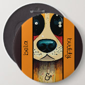 犬の鼻 缶バッジ (正面&裏面)