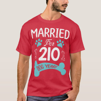 犬の210年で結婚して30年 結婚30周年記念 Tシャツ