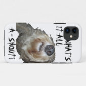 犬の"何が起こってるの？" iPhone 5 カバー (裏面(横))