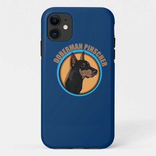 犬の(犬)ドーベルマン・ピンシェル Case-Mate iPhoneケース (裏面)