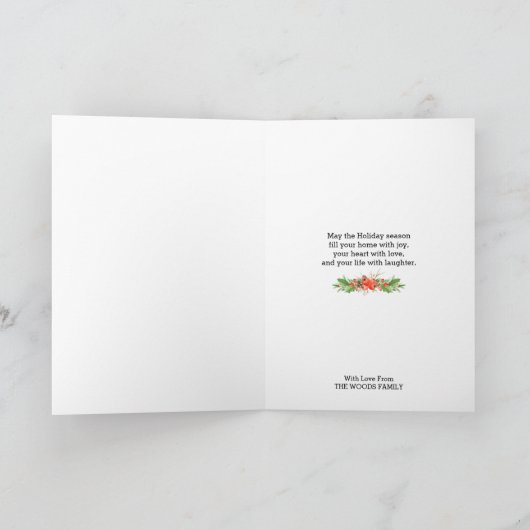 犬のDalmatianクリスマスの季節の挨拶 シーズンカード (内部)