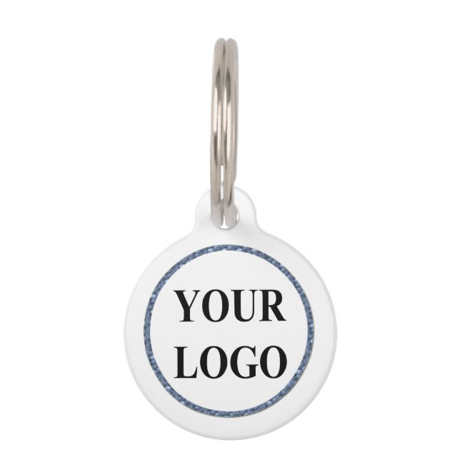 犬のIDラベルロゴを追加スタイリッシュする ペット　ネームタグ (正面)