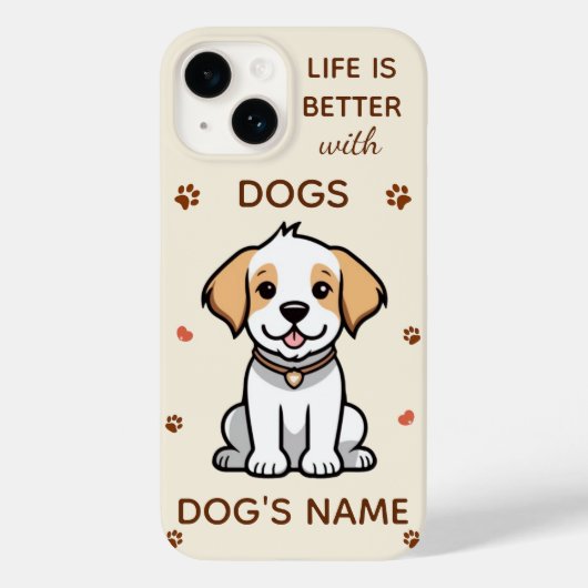 犬のiPhoneケースで生活が良い – カスタムプレゼント Case-Mate iPhoneケース (裏面)