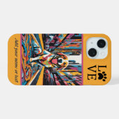 犬のiPhone/iPadケース iPhone 15ケース (裏面横)