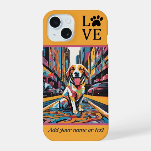 犬のiPhone/iPadケース iPhone 15ケース (裏面)