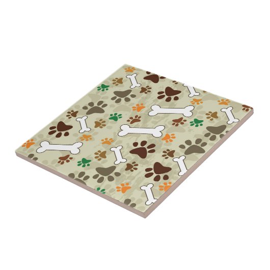 犬のpowsおよび骨 タイル (側面)